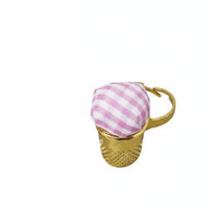 2-in-1 Design Sewing Thimble with Pin Cushion Portable Finger Pin Cushion Band Hands-Unrestricted for Embroidery, Quilting