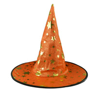 Starry Design Star Print Wizard Hat Stage Prop Pointed Wizard Hat Magical Look Costume Accessory Soft