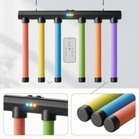 Hanging Reaction Training Toy with Drop Rods Rechargeable Hand-Eye Coordination Coach Interactive Response Drop Stick Game Textured for Athletes, Kids, Children, Gym, Home, Playroom