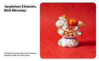 Ideal Gift Chinese Astrological Horse Statue Cute Cartoon Design Horse Statue Detailed Craftsmanship for Office Workers, Car Dashboard
