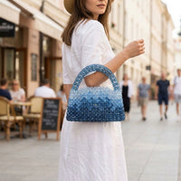 High-quality handbag, fashionable acrylic box bag 22x10x5cm, versatile handmade crossbody bag for evening & parties
