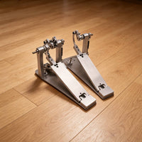 Powerful Double Bass Drum Pedal Metal Double Kick Pedal Adjustable Instrument Sturdy for Percussionists