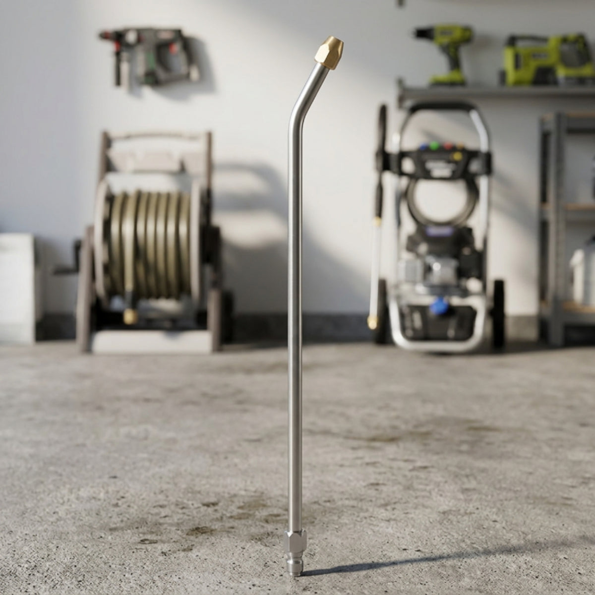 Angled Pressure Washer Lance Metal Pressure Washer with Quick Connect Spray with Brass Nozzle for Patio Cleaning
