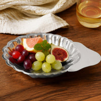 Shaped Bowl Nordic Style Stainless Steel Wave-Shaped Serving Tray Decorative Deep Serving Plate for Showroom