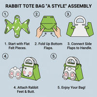 3D Easter Candy Bag With Handles Chick and Bunny Gift Pouch, Easter Basket with Bunny - Easter Basket Made of Felt for Filling Cute Easter Gift Bag for Teachers, Parents, School Events