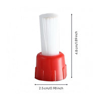 Dense Bristles Coffee Machine Brush Head Removable Replacement Brush Head Ribbed Collar Maintenance Tool Plastic Base