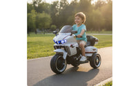 Twin-driveDrive Kids Electric Motorcycle Sporty Electric Kids Motorcycle Stable Rideable Toy with Backrest Safe for Toddlers, Backyard, Playroom