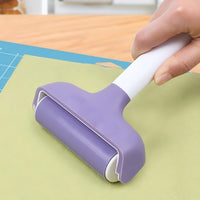 White Handle Embossing Roller Kit Glitter-Textured Needle Pen Silver-Toned Clip Felt Scraper Gold-Toned Tip for Printing Work