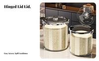 Airtight Seal Rice Storage Container Moisture-Proof Large Capacity Rice Bin Safe for Kitchen