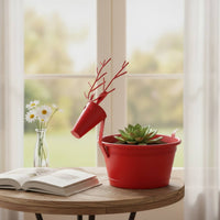 Deer Planter Decorative Flower Buckets Metal Buckets Freestanding Planters Rustic for Balcony, Patio