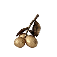 Lemon Ornament with Branch Three-Dimensional Lemon Ornament Compact Figurine for Desktop