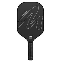 16mm Carbon Fiber Pickleball Paddle Matte Pickleball Paddle with Wrapped Grip Abrasion-Resistant Racket Lightweight for Training