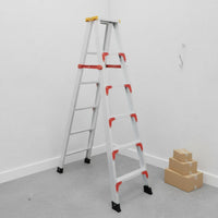 Foldable Heavy Duty Folding Stepladder Non-Slip Feet Aluminum Angled-Frame Ladder Household Tool for Indoor