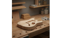 Unfinished Maple Electric Guitar Body DIY ST-Style Design Guitar Body Customizable Musical Instrument Part Ready to Paint for Repair