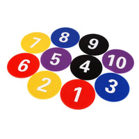 10 Pieces Numbered Flat Markers Flexible Numbered Training Discs Non-Slip Flat Point Markers for Coaches, Athletes