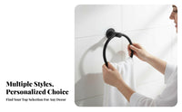 No-Drill Installation Wall-Mounted Towel Holder Rust-Resistant Bathroom Hardware Rustproof Modern Design for Renters, DIY Enthusiasts, Homeowners, Powder Room, Washroom, Restroom, Kitchen