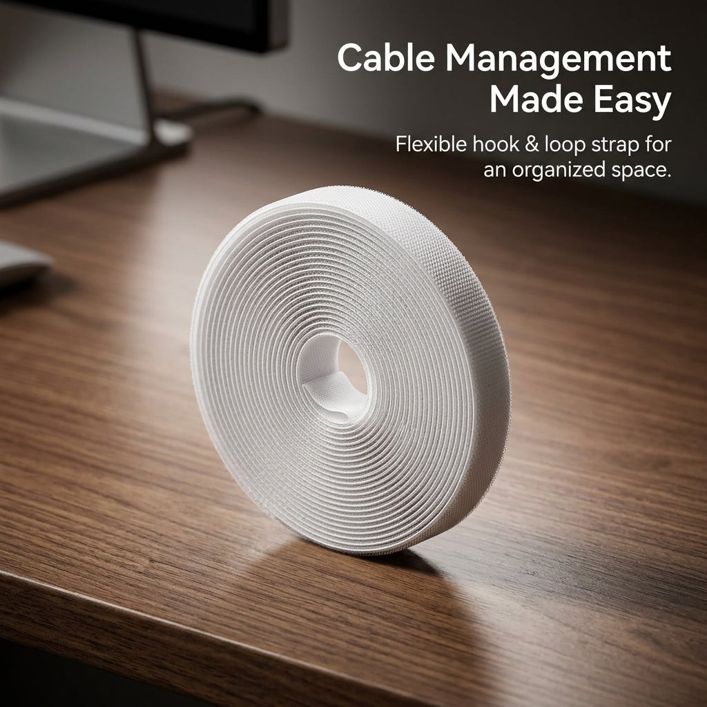 Cable Organizers for Cords, Reusable Cable Ties for Desk, Data Cable Organizer Ties, Cut to Length Cord Organizer Strap, Gaming PC Accessories