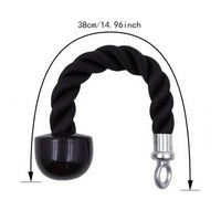 Tricep Pushdown Rope Large Rubber Ends Bicep Flex Rope Portable for Bodybuilders