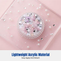 Bride Face Crystal Stickers, Floral Gems, Kids Stage Makeup, Acrylic, Random Pattern