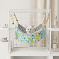 Cat Hammock and Hanging Cat Bed for Cage, Soft Kitten Hammock Swing with Metal Hooks, Cozy Double Layer Winter Resting Place for Small Pets