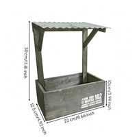 exposedTop Wooden Wall Planter Decorative Text Corrugated Roof Planter Garden Planting Box