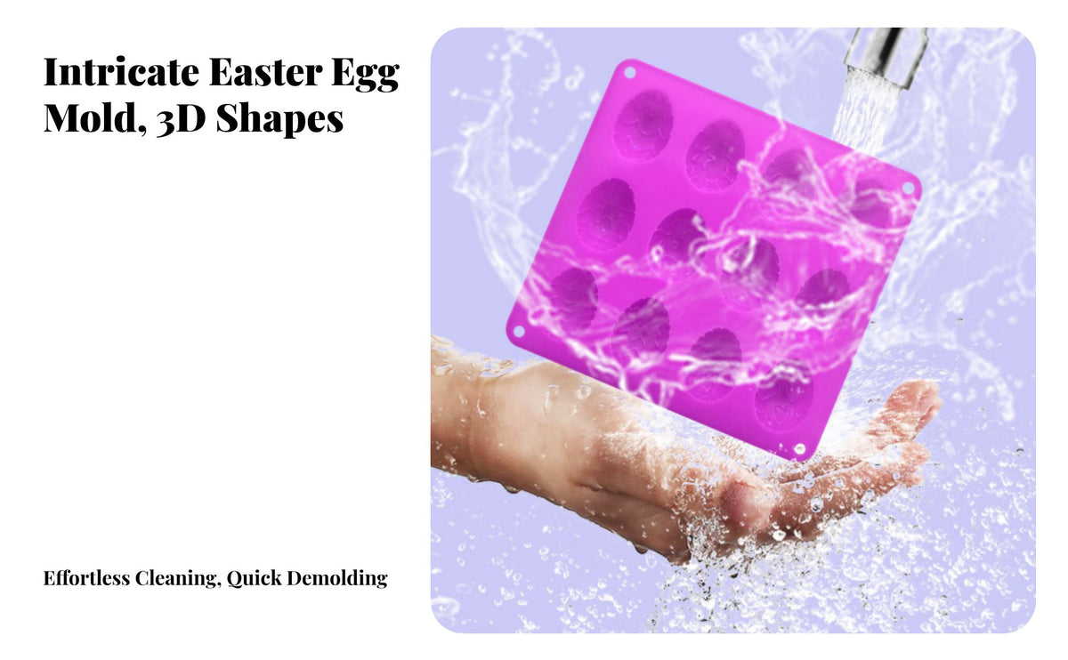 Easter Egg Form Easter Theme Bakeware Easy Release Silic Individual Chocolate Form for Home Chefs, DIY Enthusiasts
