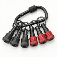 Hex Bit Holder Keychain Quick-Release Hex Bit Holder with Carabiner Keychain Compact Everyday Carry for Handymen