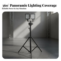 Power-Storing Illuminating Task Complete Panoramic Lighting Degree Lighting Adjustable Tripod Floodlight Sturdy Portable Emergency Light