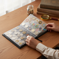 Large Capacity 420-Pocket Coin Collection Album for Commemorative Coins, Stickers, and Badges