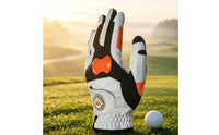 Grip Training Golf Glove Close-Fitting Golf Glove with Textured Grip Elasticated Wrist for Golfers, Beginners, Swing Alignment