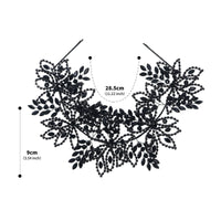 Rhinestone Headband Flexible Headband with Hairpin Pins Lace Headpiece for Bridesmaids, Prom