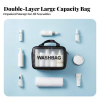 Dry Wet Separation Wash Bag Waterproof Double Layer Makeup Bag Large Capacity