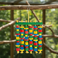 Chewable Hanging Bird Chew Toy Parrot Chew Toy Colorful Cage Accessory Natural for Parrots, Cockatiels, Conures