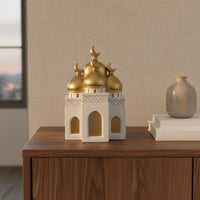 Middle Eastern Design Figurine Handmade Look Crescent Moon House Ornament