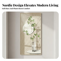High-End Feel Textured Cream Design Painting Ready to Hang Hallway Decorative Painting Crystal Porcelain Surface Minimalist Still Life Art for Home Decorators, Design Enthusiasts, Gift Givers, Entrance, Entryway, Living Room, Bedroom