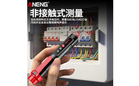 Transparent Sensor Tip Non-Non-Touch Voltage Tester Slim Non-Non-Touch Voltage Tester Side Clip Circuit Break-Point Tester Display Window for Electricians, Technicians