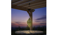 Wrought Iron Solar Lantern Weather Resistant Hollow Metal Projection Lamp