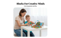 DIY Snowflake Building Blocks Educational Flower Shaped Connecting Toy Rotatable for Toddlers