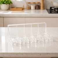 Clear Condiment Rack Wall-Mounted Gap Storage Kitchen Storage Stove Area Spice Rack