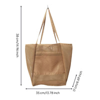 Reinforced Mesh Bag with Inner Pocket Spacious Mesh Tote Bag Transparent Breathable for Women, Swimmers, Beach, Pool, Gym, Travel