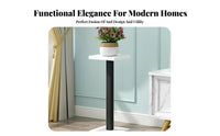 Floor-Standing Single-Leg Planter Stand Creative Design Single Pot Riser Space-Saving Plant Accessory Rust-Resistant for Gardeners, Home Decorators, Apartment Dwellers, Balcony, Living Room, Indoor, Bedroom
