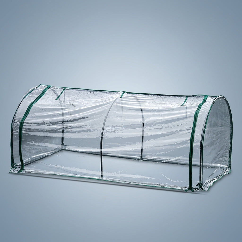 Mini Greenhouse with Stainless Steel Frame for Garden Plants, Small Green House with Waterproof PVC Cover, Portable Plant Protection, Patio Use