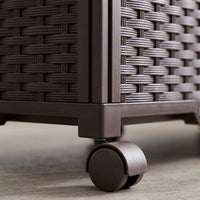 Wheeled Planter Box for Balcony Outdoor, Movable Vegetable with Drainage, Raised Garden Bed for , Deep Combination Design