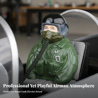 Fixed-Wing Airman Head Hard Rubber Material RC Plane Airman Bust Lightweight Hobby Supply for Model Airplane Builders