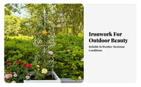 Mini Climbing Plant Trellis Versatile Use Vintage Scrollwork Plant Rack Climber Support Rack Easy to Install for Patio