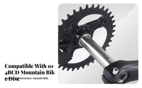 Mountain Bike Crankset Aluminum Alloy Construction Hollow Unified Crankset Narrow Wide Tooth Profile Mountain Bike Crank Arm Set for Cyclists
