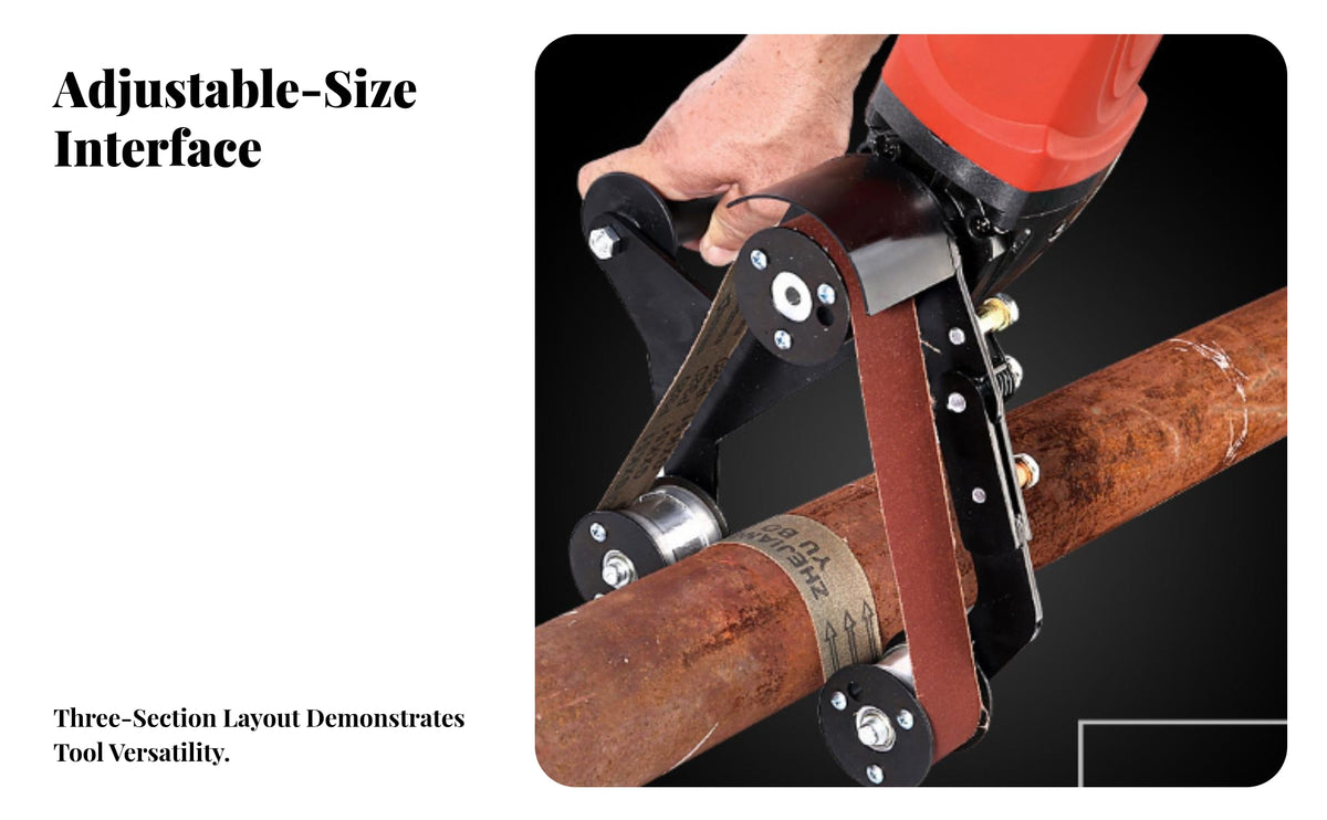 Handy Pipe Sander Attachment | Sturdy Metal Bracket, Angle Attachment, for Workshop