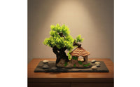 Fish Tank Landscape House Artificial Rockery Decoration Miniature Rockery Model Easy to Place for Terrarium, Desktop