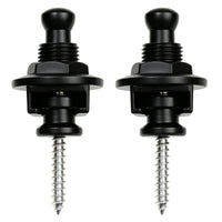 2 Pieces Strap Lock Button Iron Guitar Strap Lock Secure Locking String Instrument Accessory for Repair