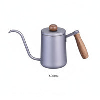 Coffee Kettle Accurate Stream Control Wooden Handle Coffee Pot Anti-Rust Gooseneck Kettle for Cafe, Office